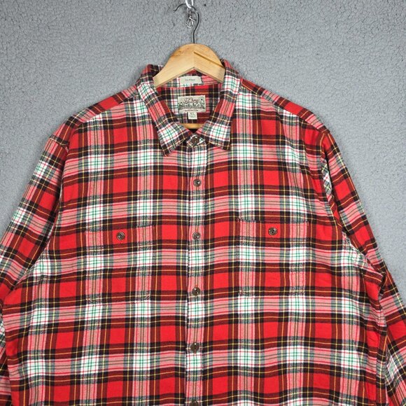 J. Crew Shirt XL Holiday Tartan Plaid Midweight Flannel In Regenerative Cotton - Picture 2 of 12